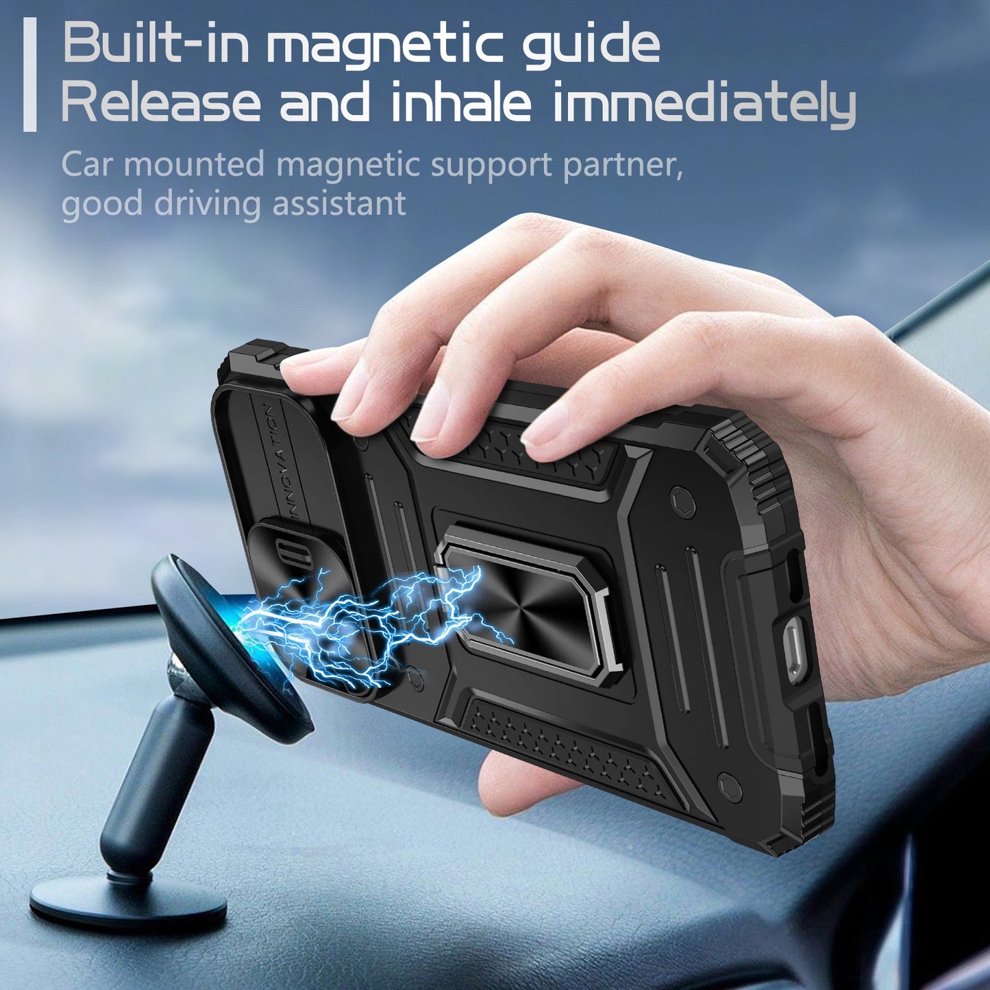 Lens protection anti-fall ring bracket phone case