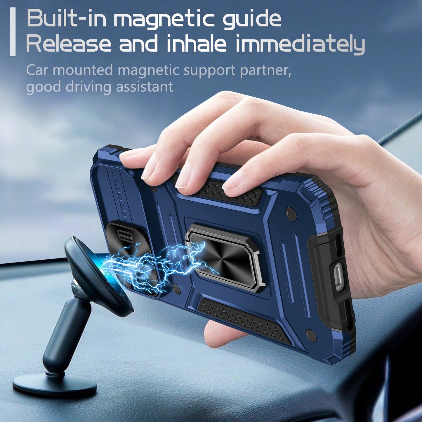 Lens protection anti-fall ring bracket phone case