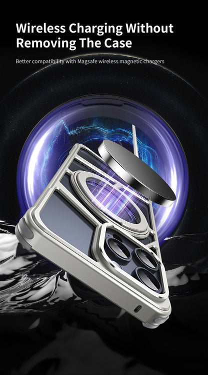 Magnetic Heat Dissipation Metal Rotating Stand Phone Case