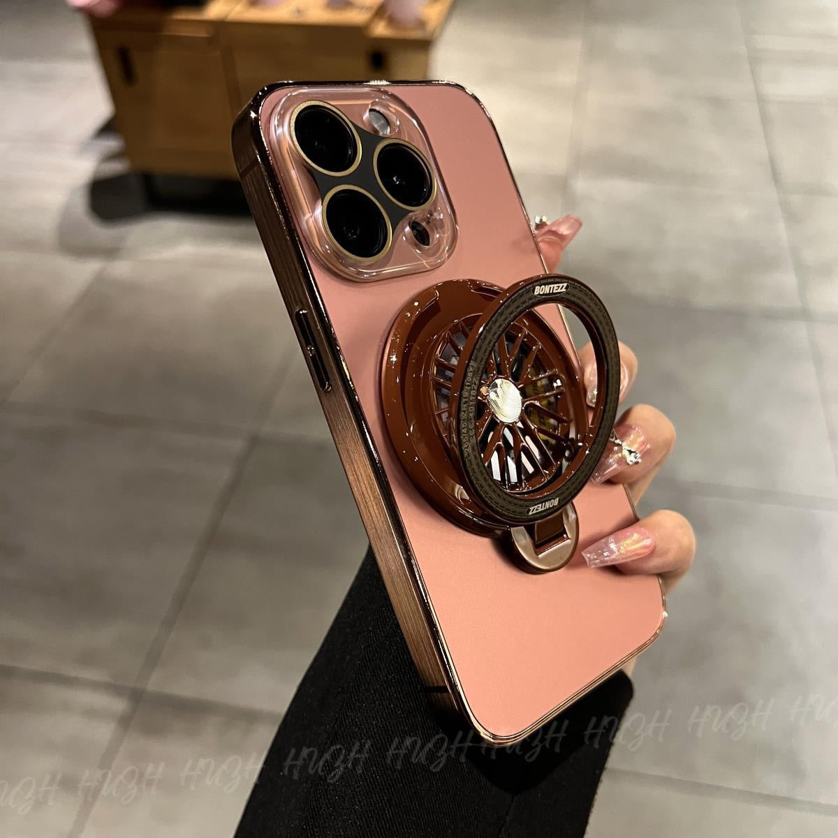 Frosted Rotating Gyroscope Magnetic Phone Case