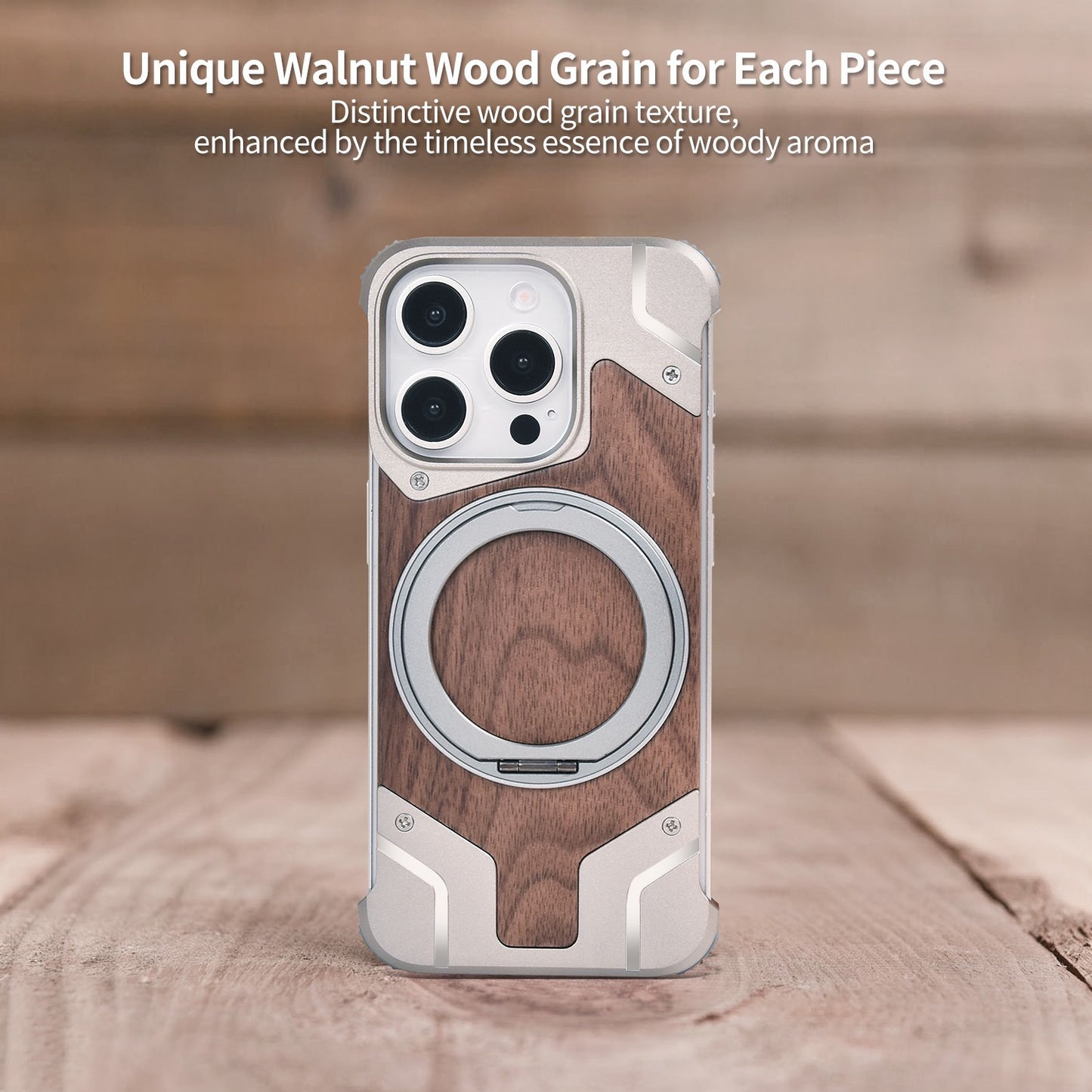 Metal Mecha Frameless Magnetic Bracket Phone Case