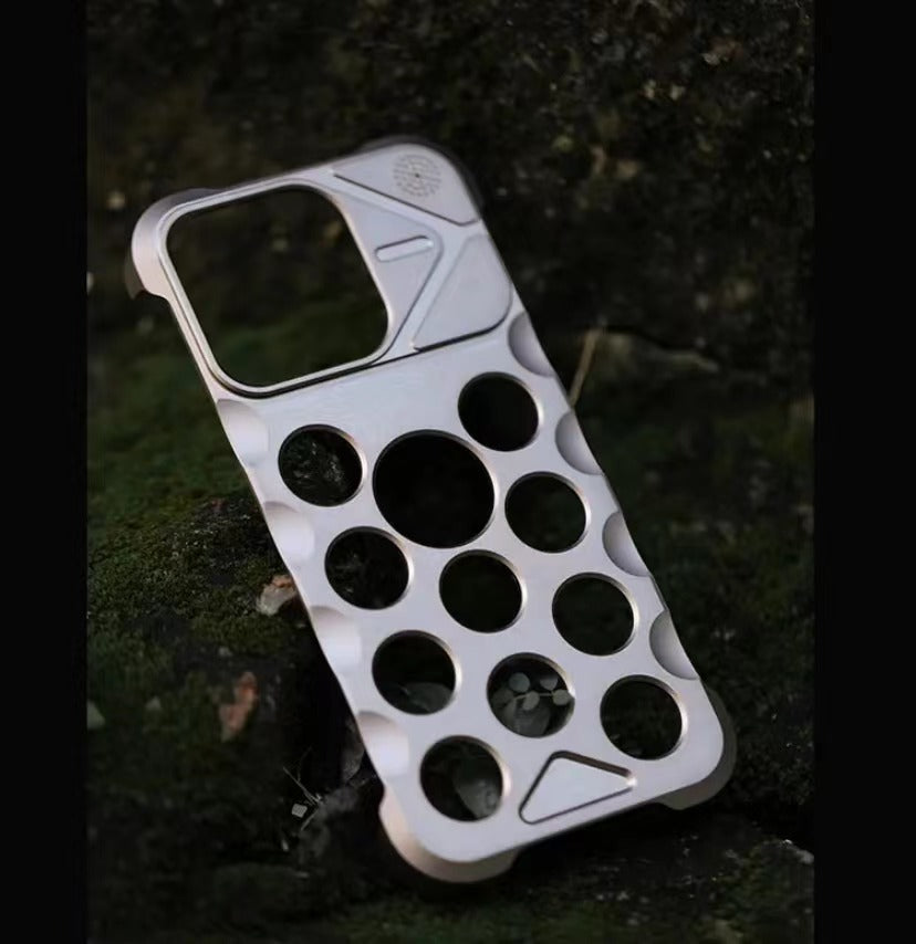 Metal Fragrance Hollow Dot Heat Dissipation Phone Case