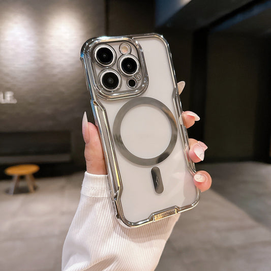 Electroplated Slim Waist Anti-fall Magnetic Phone Case