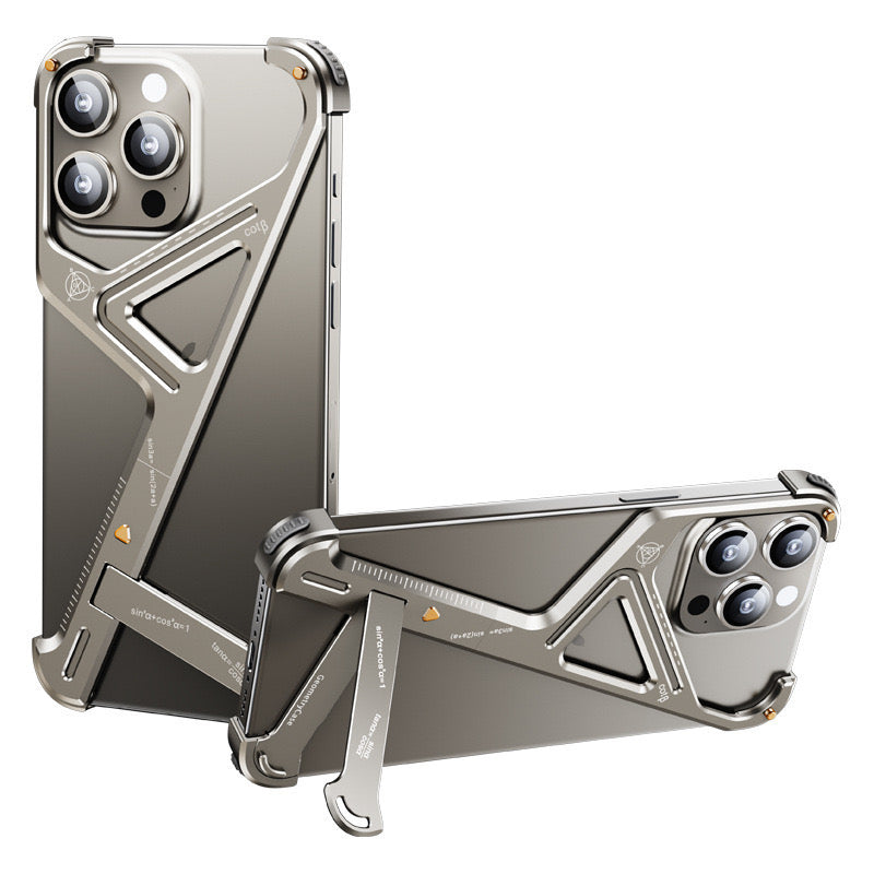 Creative Portable Anti-Fall Geometric Stand Phone Case