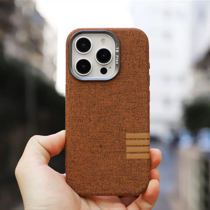 Retro Linen Fabric Non-slip Sweat-absorbent Magnetic Phone Case