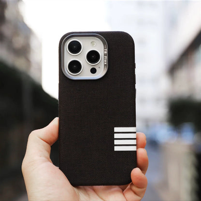 Retro Linen Fabric Non-slip Sweat-absorbent Magnetic Phone Case