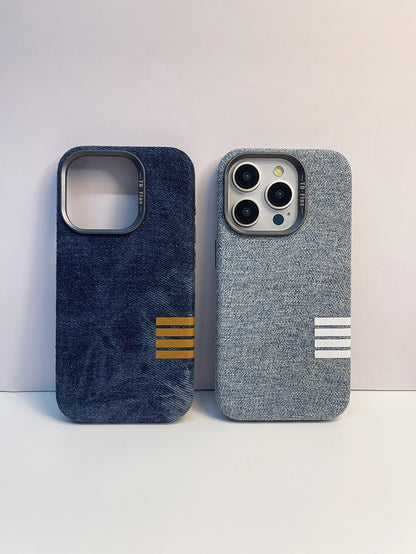 Retro Linen Fabric Non-slip Sweat-absorbent Magnetic Phone Case