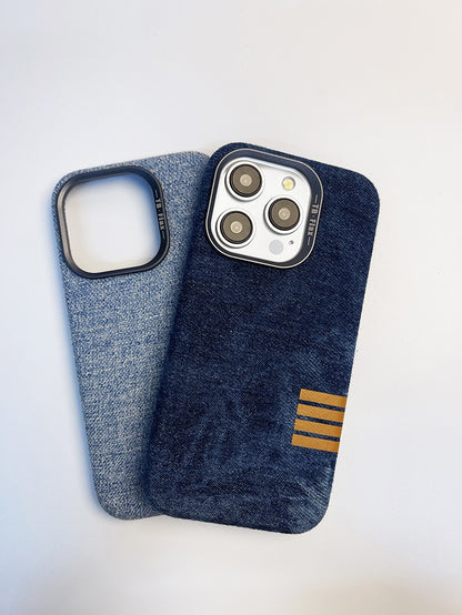 Retro Linen Fabric Non-slip Sweat-absorbent Magnetic Phone Case