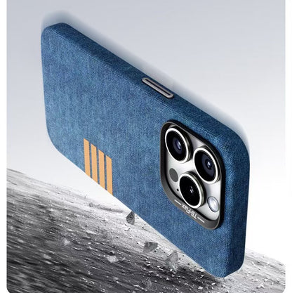 Retro Linen Fabric Non-slip Sweat-absorbent Magnetic Phone Case