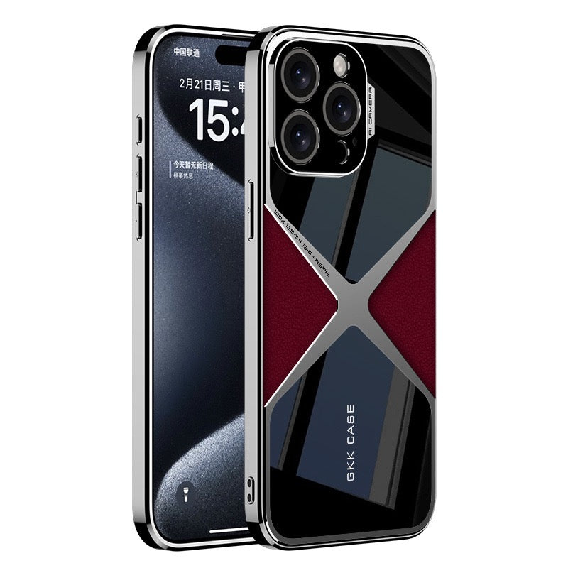 Advanced Electroplated Imitation Leather Magnetic Phone Case