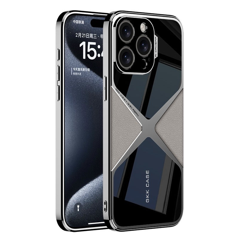 Advanced Electroplated Imitation Leather Magnetic Phone Case