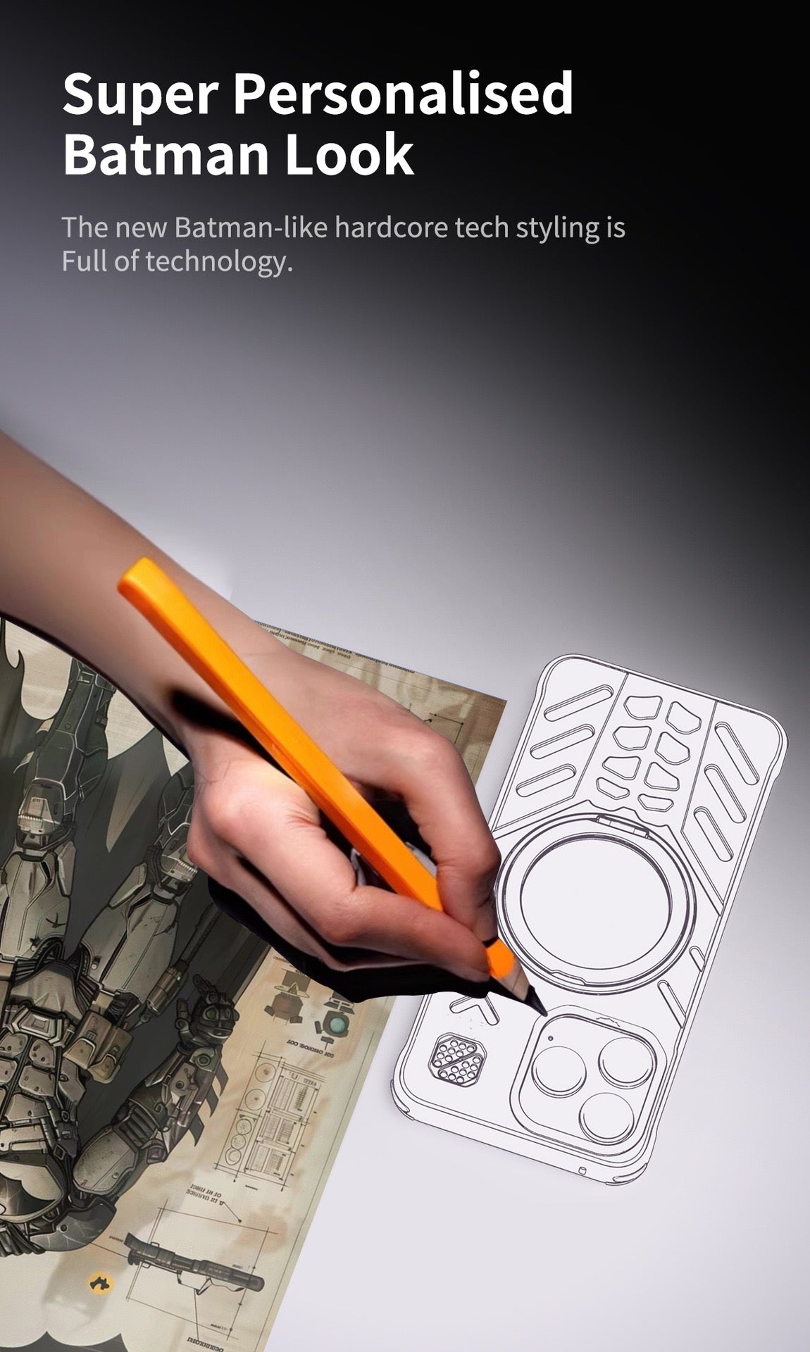 New Knight Series Metal Heat Dissipation Magnetic Phone Case