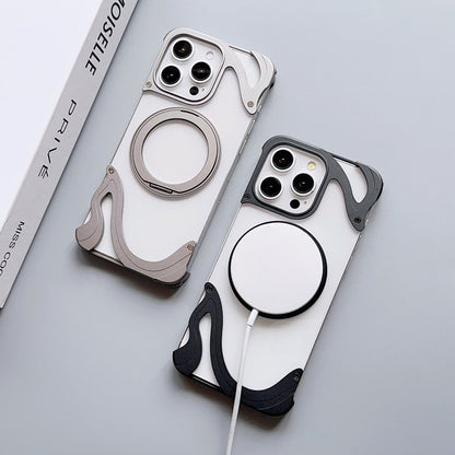 Dolphin Series Metal Bracket Magnetic Phone Case
