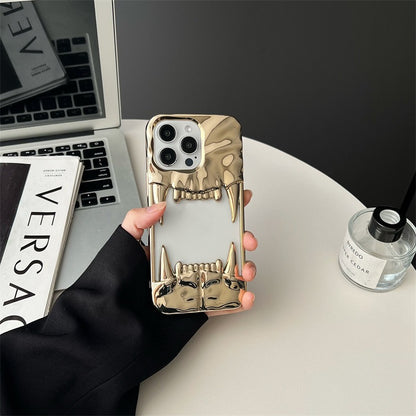New Cool Hollow Skull Tiger Tooth Shape Mobile Phone Case