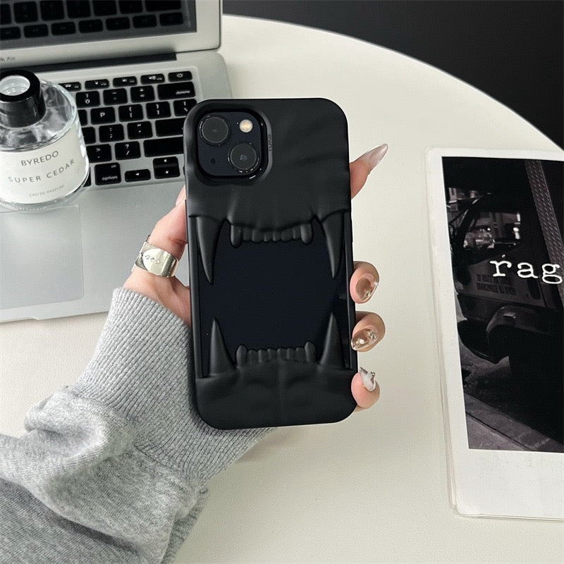 New Cool Hollow Skull Tiger Tooth Shape Mobile Phone Case