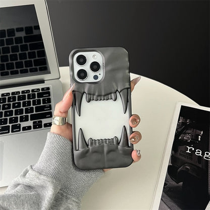 New Cool Hollow Skull Tiger Tooth Shape Mobile Phone Case