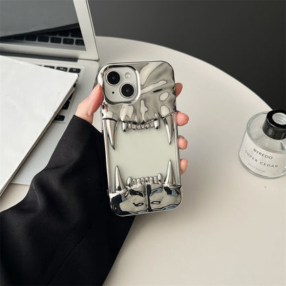 New Cool Hollow Skull Tiger Tooth Shape Mobile Phone Case