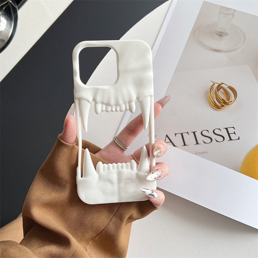 New Cool Hollow Skull Tiger Tooth Shape Mobile Phone Case