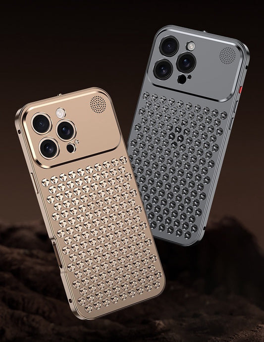 Metal Snap Lens Protection Aromatherapy Heat Dissipation Mobile Phone Case