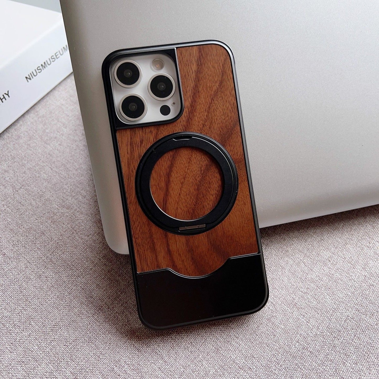 Metal Telescopic Buckle Bracket Magnetic Phone Case