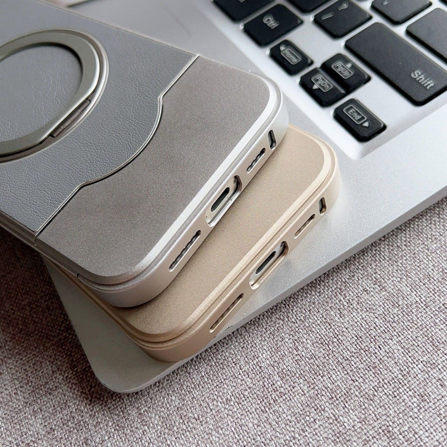 Metal Telescopic Buckle Bracket Magnetic Phone Case