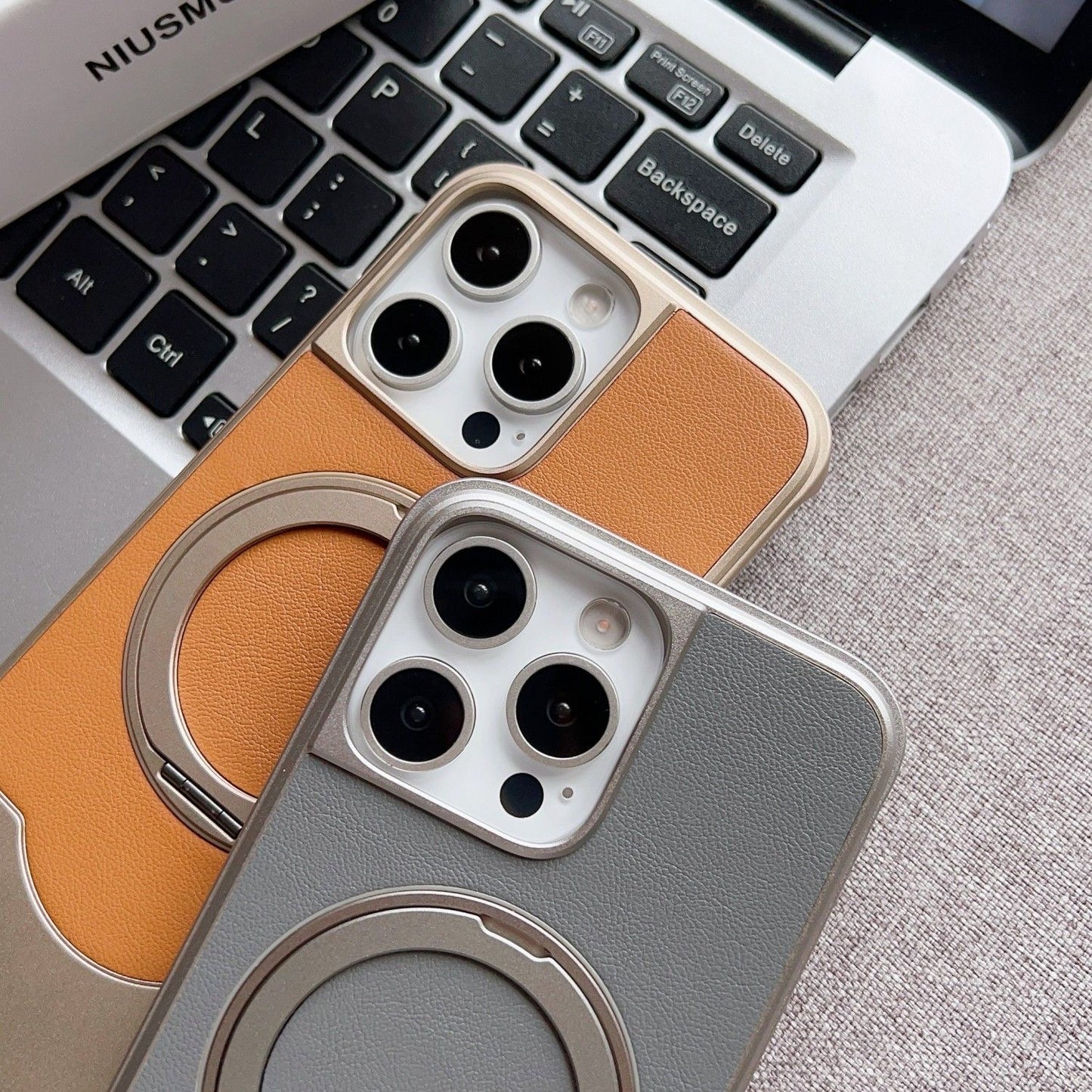 Metal Telescopic Buckle Bracket Magnetic Phone Case