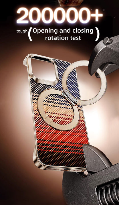 Kevlar Elegant Magnetic Rotating Bracket Phone Case