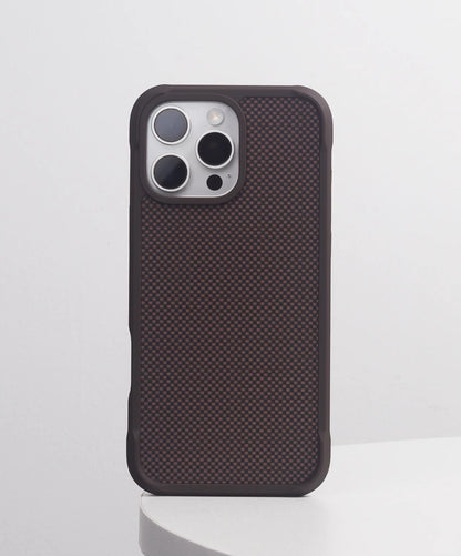 Kevlar Carbon Fiber Leather Anti-Fall Magnetic Phone Case