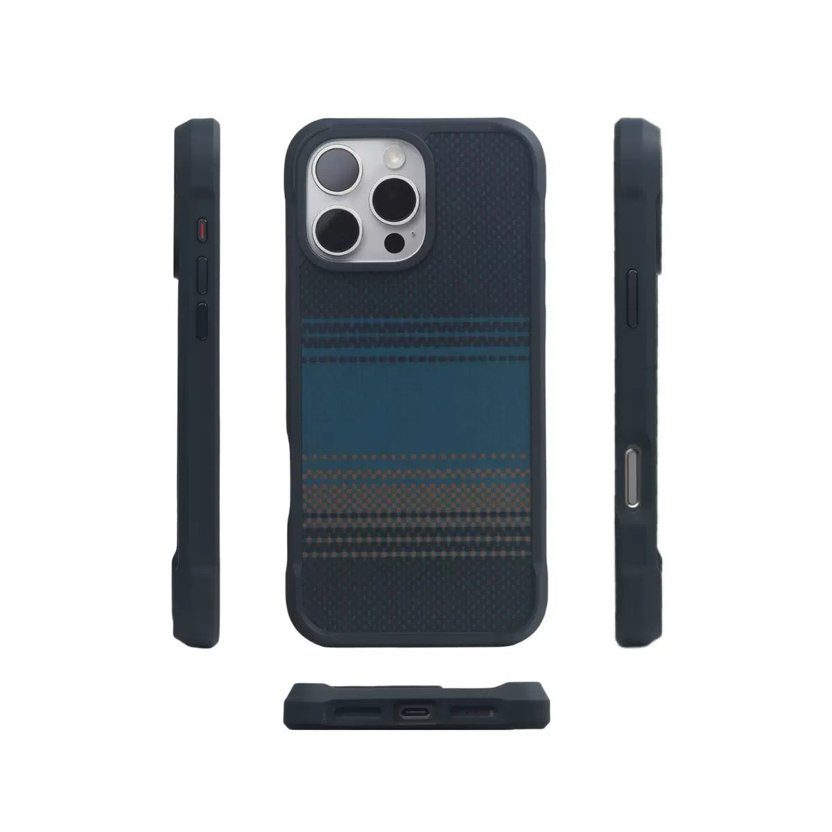 Kevlar Carbon Fiber Leather Anti-Fall Magnetic Phone Case