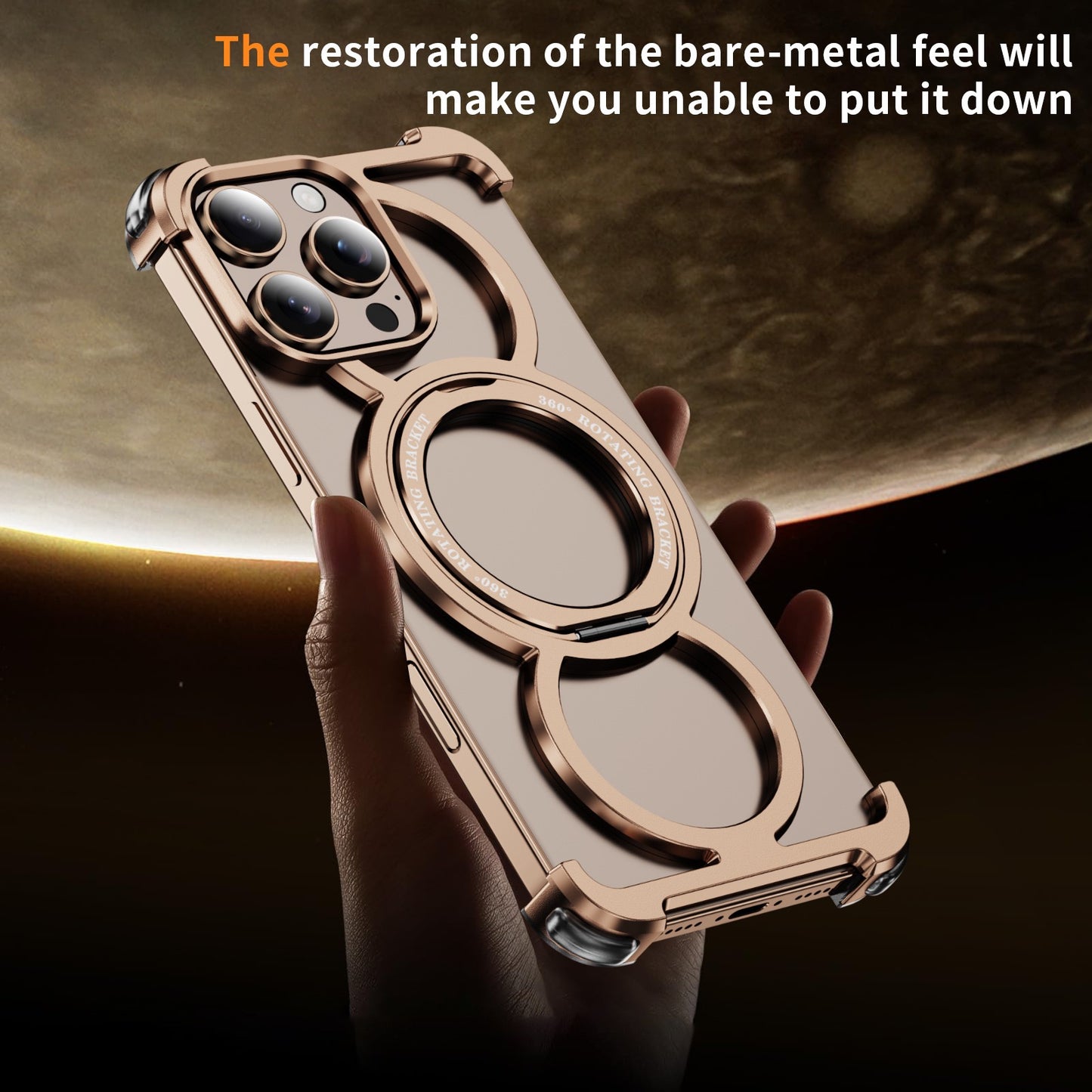 Audi Ring Metal Magnetic Rotating Bracket Phone Case