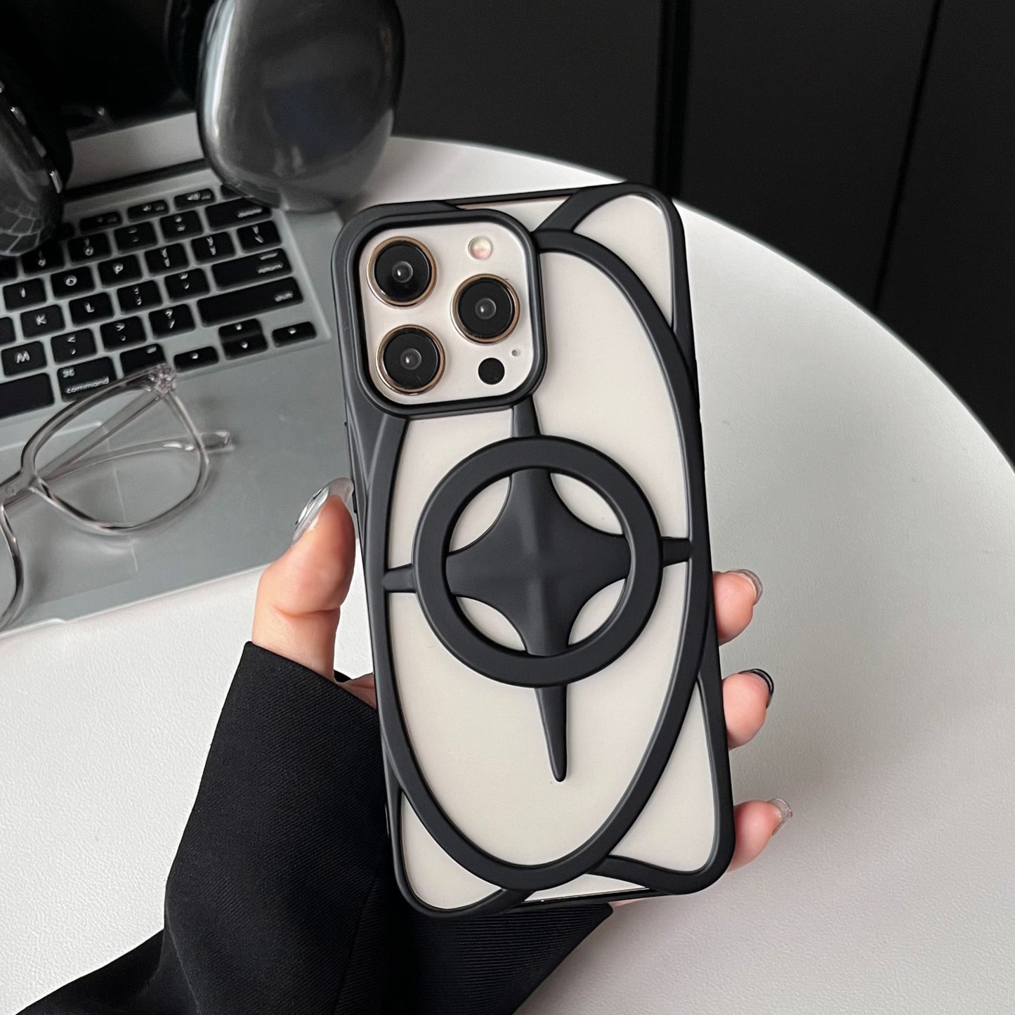 New Starry Galaxy Shaped Hollow Magnetic Phone Case