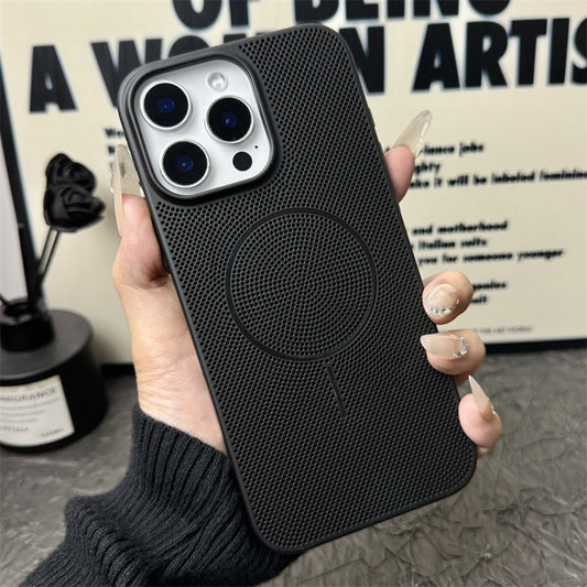 New summer breathable heat dissipation mesh magnetic suction anti-fall mobile phone case