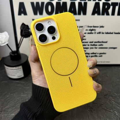 New summer breathable heat dissipation mesh magnetic suction anti-fall mobile phone case
