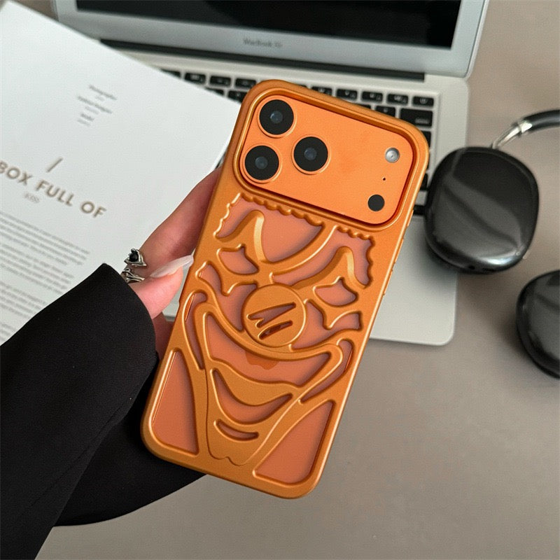 Electroplating frosted hollow clown phone case