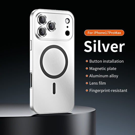 Eco-friendly alloy snap-on magnetic phone case
