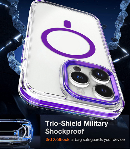 2024 New Anti-fall transparent magnetic phone case