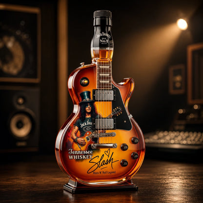 🔥HOT SALE 49% OFF👨‍🎤🤘Appetite for Rock: Vintage Sunburst Guitar Figurine Spirit Bottle🎸✨