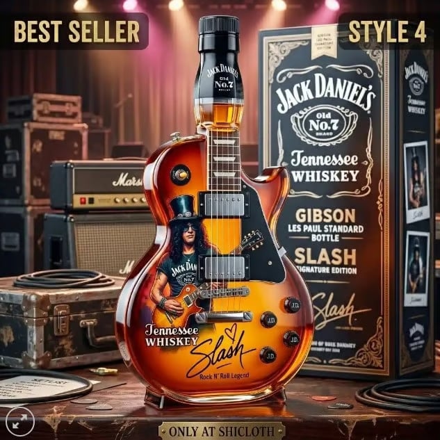 🔥HOT SALE 49% OFF👨‍🎤🤘Appetite for Rock: Vintage Sunburst Guitar Figurine Spirit Bottle🎸✨