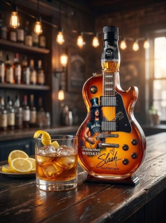 🔥HOT SALE 49% OFF👨‍🎤🤘Appetite for Rock: Vintage Sunburst Guitar Figurine Spirit Bottle🎸✨