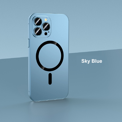 Eco-friendly alloy snap-on magnetic phone case
