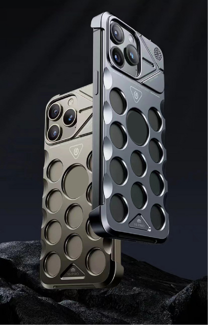 Metal Fragrance Hollow Dot Heat Dissipation Phone Case