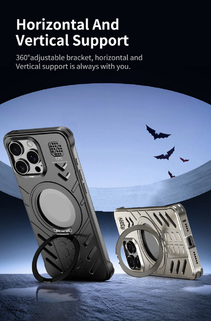 New Knight Series Metal Heat Dissipation Magnetic Phone Case