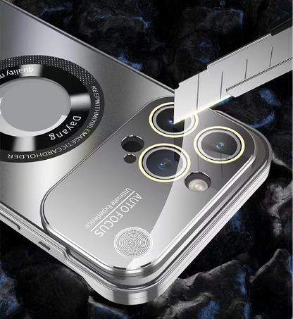 Fragrance Lens Protection Frameless Metal Magnetic Phone Case