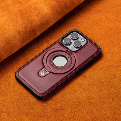 2025 New leather stand magnetic phone case