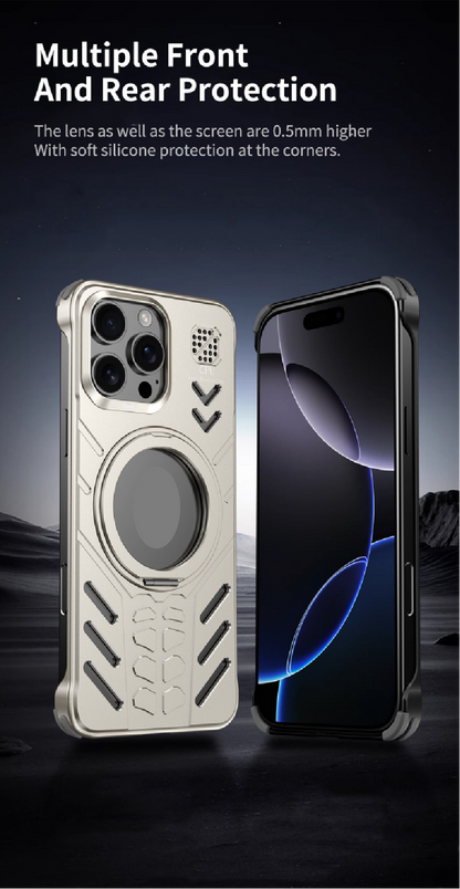 New Knight Series Metal Heat Dissipation Magnetic Phone Case