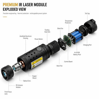 ⚡2026 New Design 120W 900-1100NM Powerful IR Laser Pointer