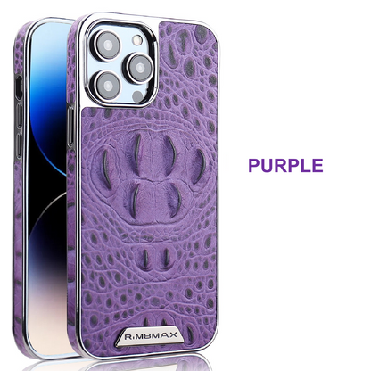 New Genuine Leather Crocodile Pattern Phone Case