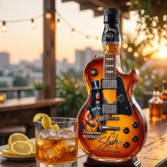 🔥HOT SALE 49% OFF👨‍🎤🤘Appetite for Rock: Vintage Sunburst Guitar Figurine Spirit Bottle🎸✨