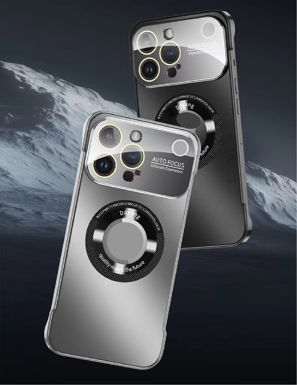Fragrance Lens Protection Frameless Metal Magnetic Phone Case