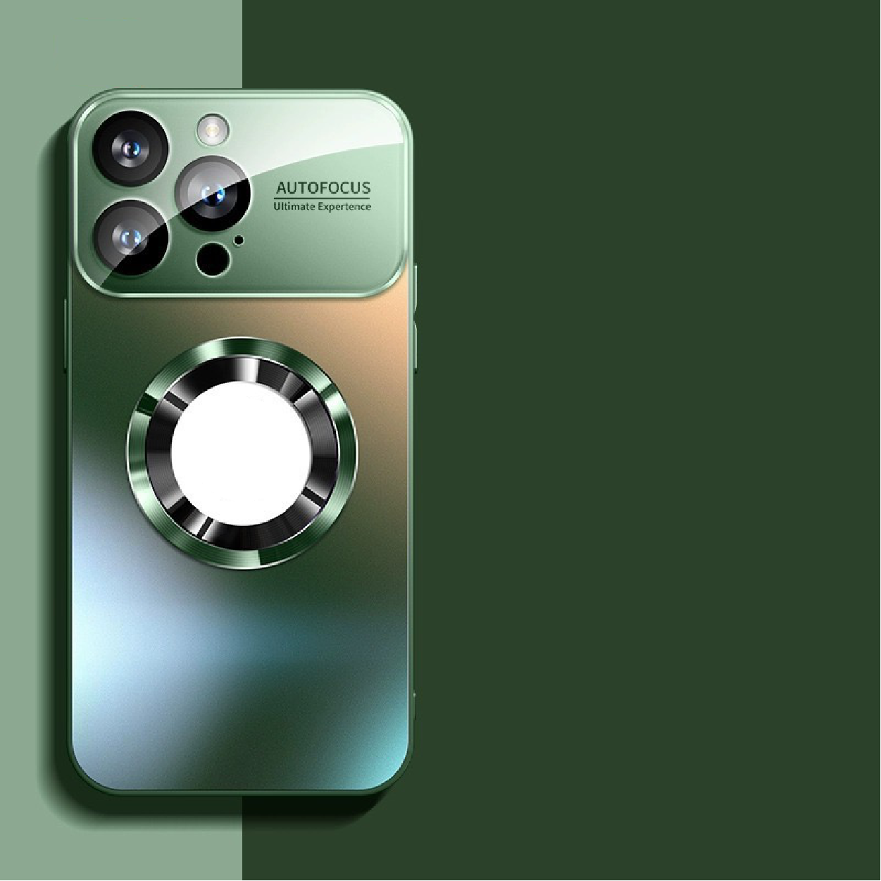 Large Window Lens Protection Frosted Magnetic Phone Case